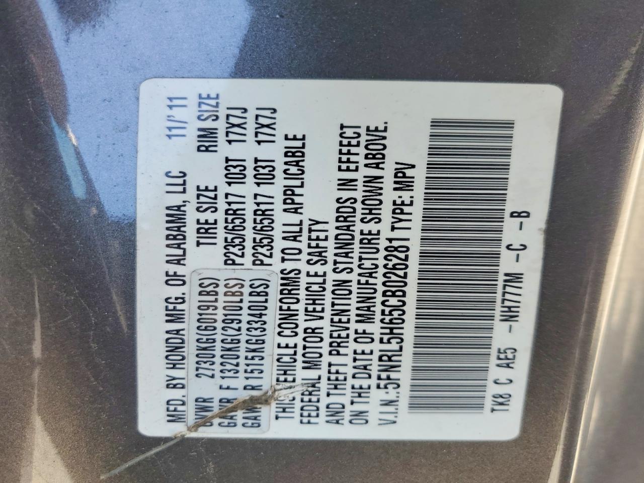 Honda Odyssey Exl
