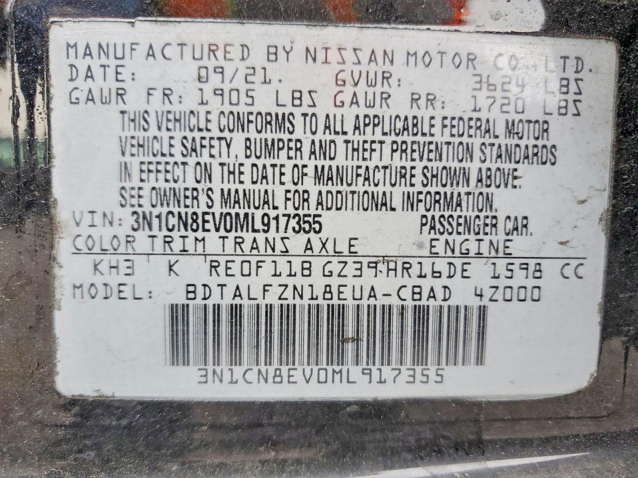 Nissan Versa Sv