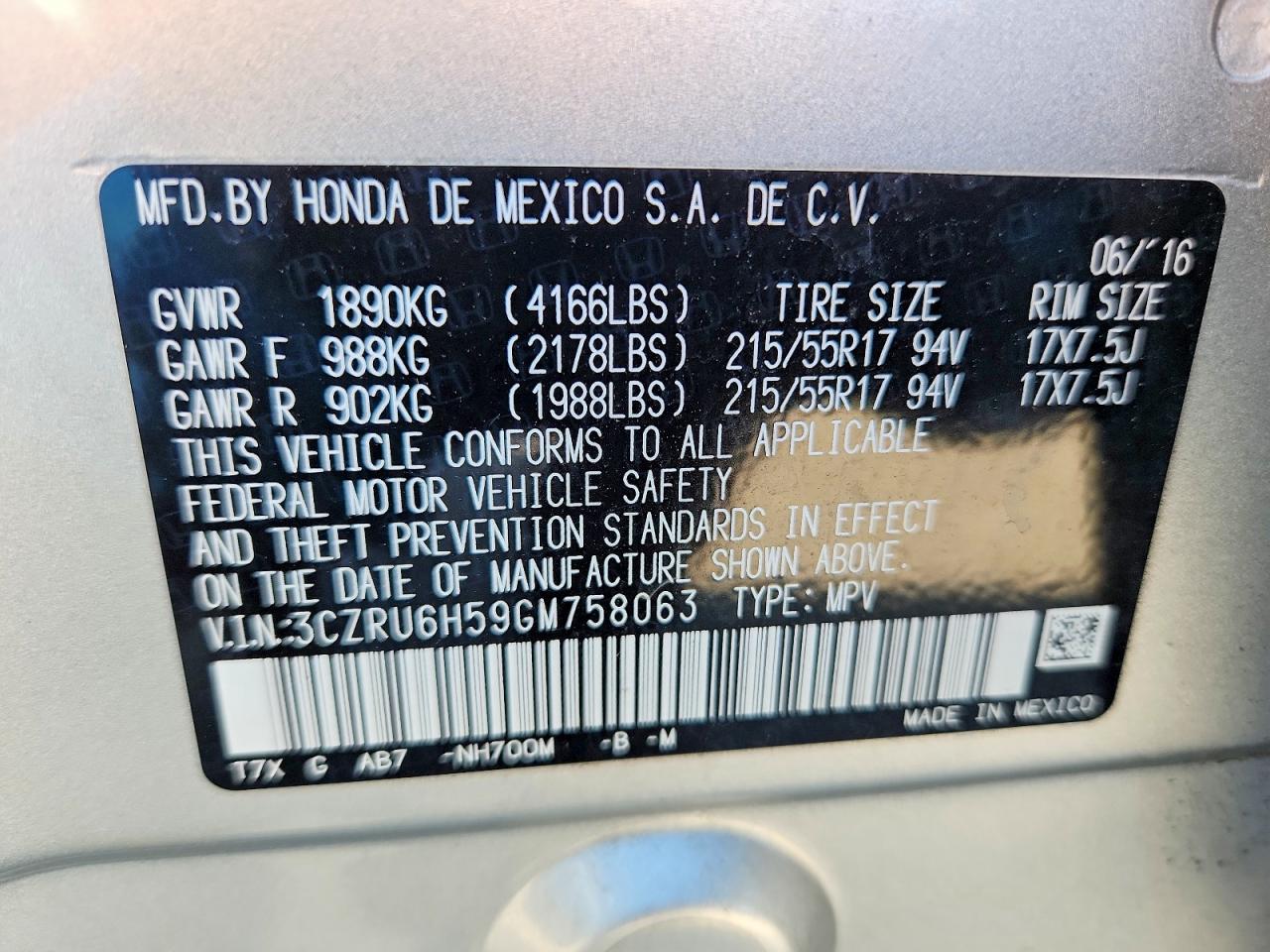 Honda HR-V Ex