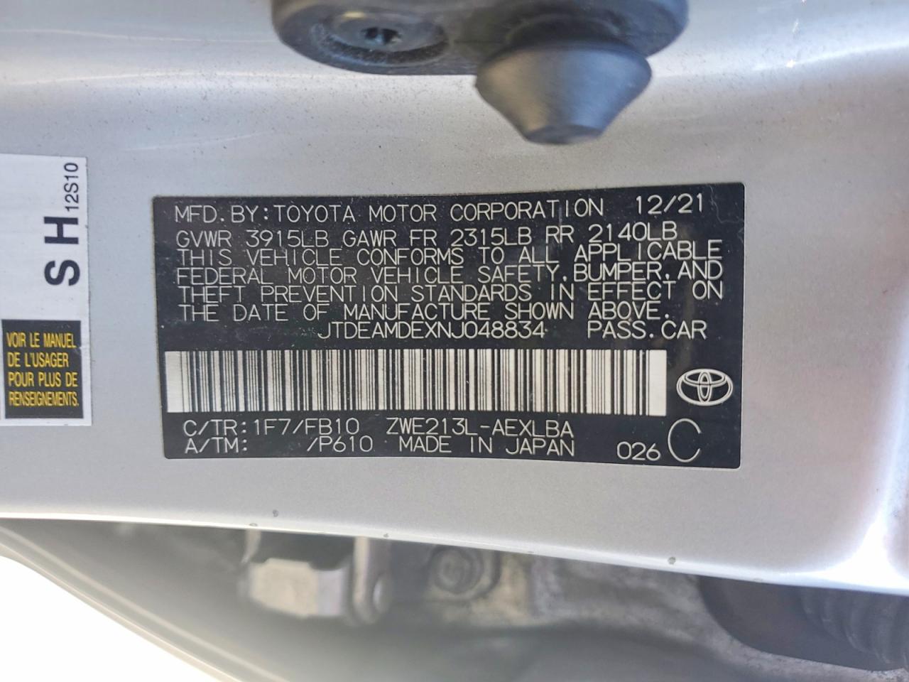 Toyota Corolla Le