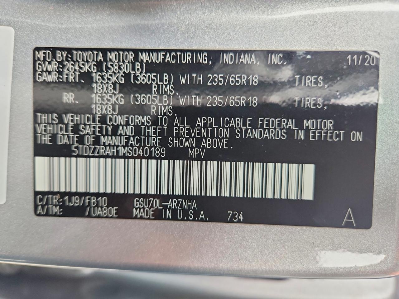 Toyota Highlander Le