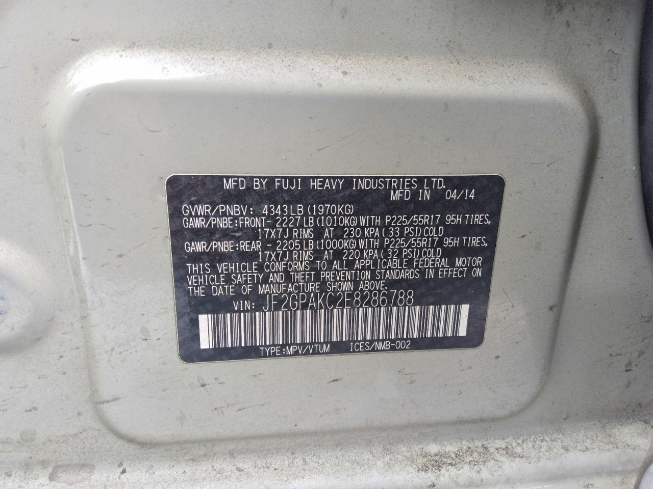 Subaru Xv 2.0 Limited