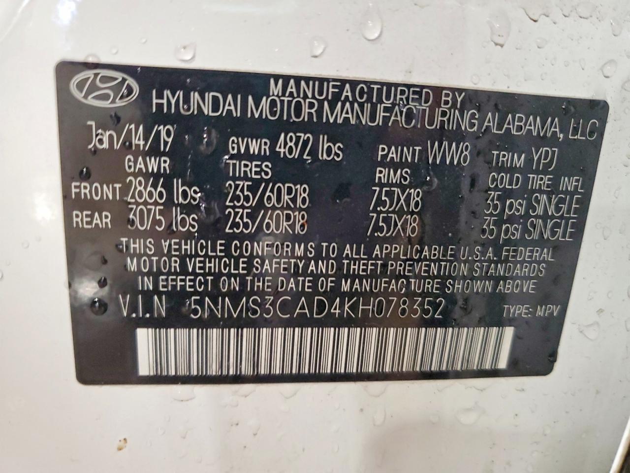 Hyundai SANTA FE Sel Plus 2.4l