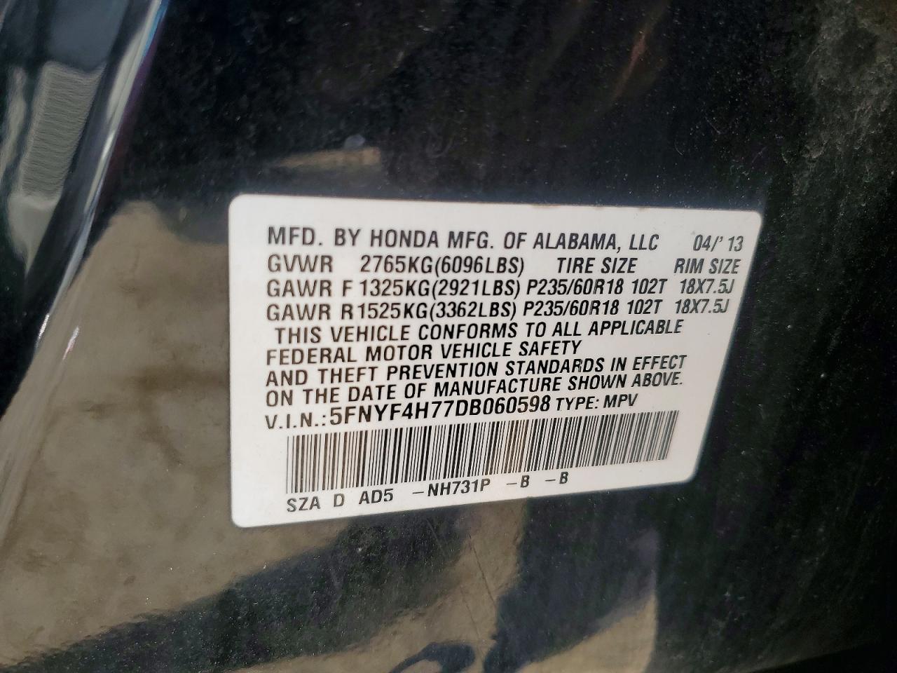 Honda Pilot Exln