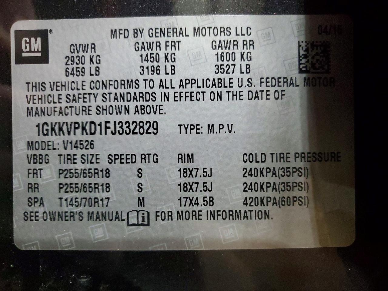 GMC Acadia Sle