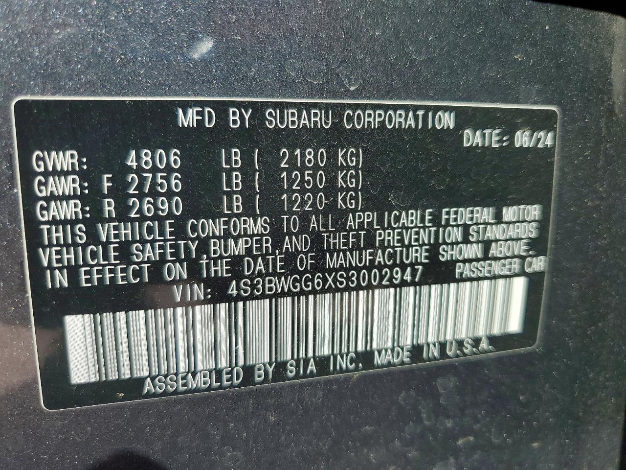 Subaru Legacy Sport