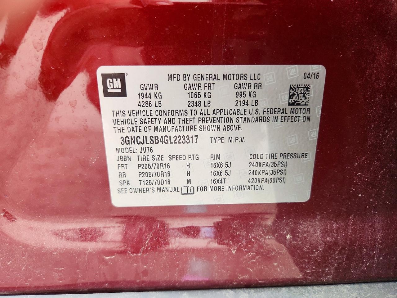 Chevrolet Trax 1lt