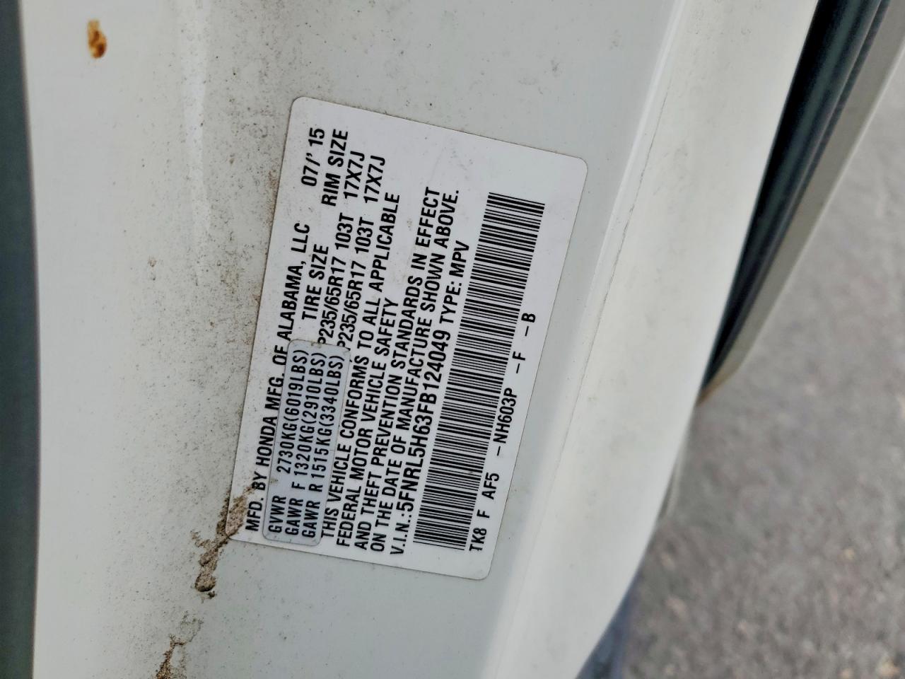 Honda Odyssey Exl
