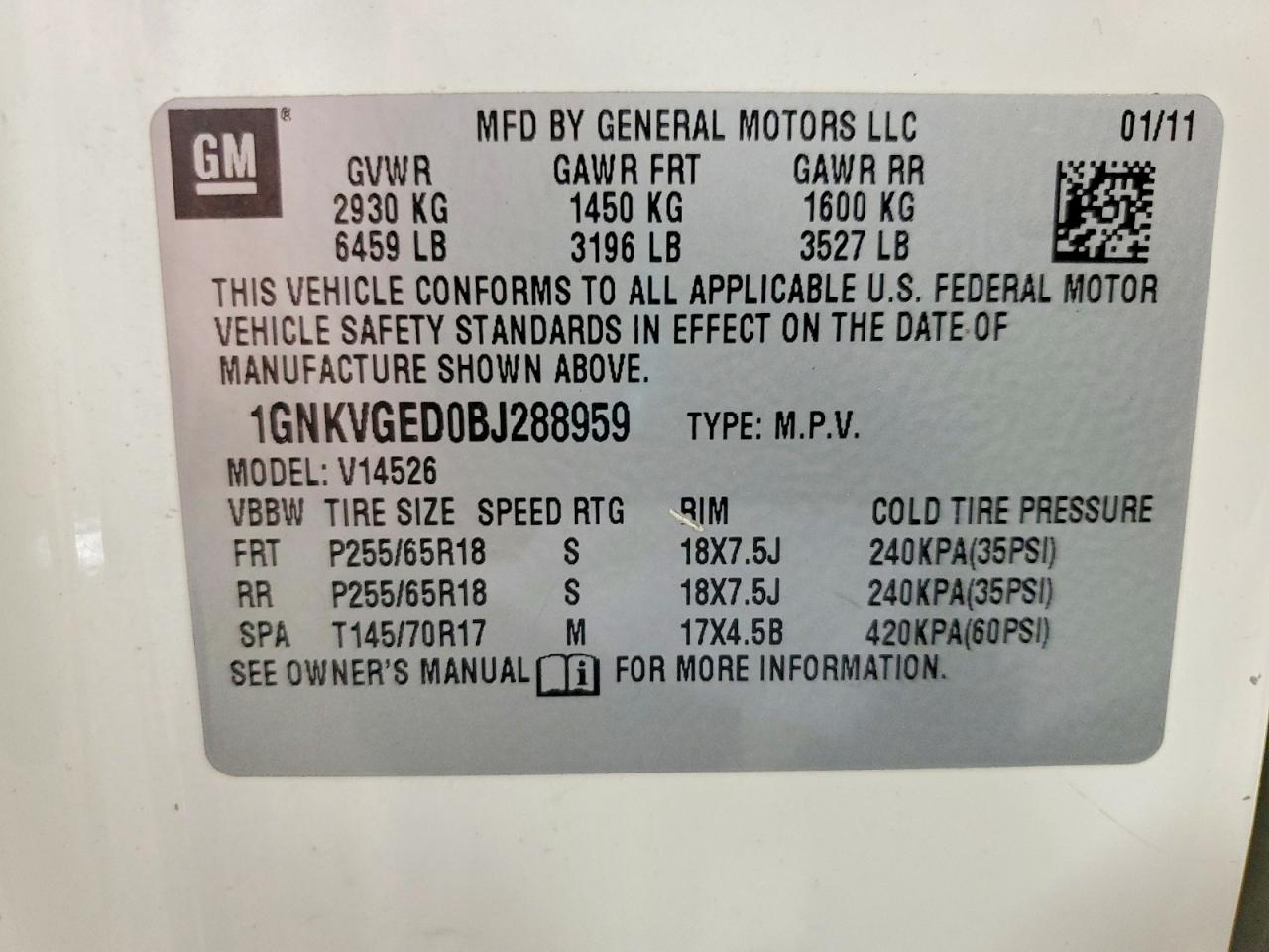 Chevrolet Traverse Lt