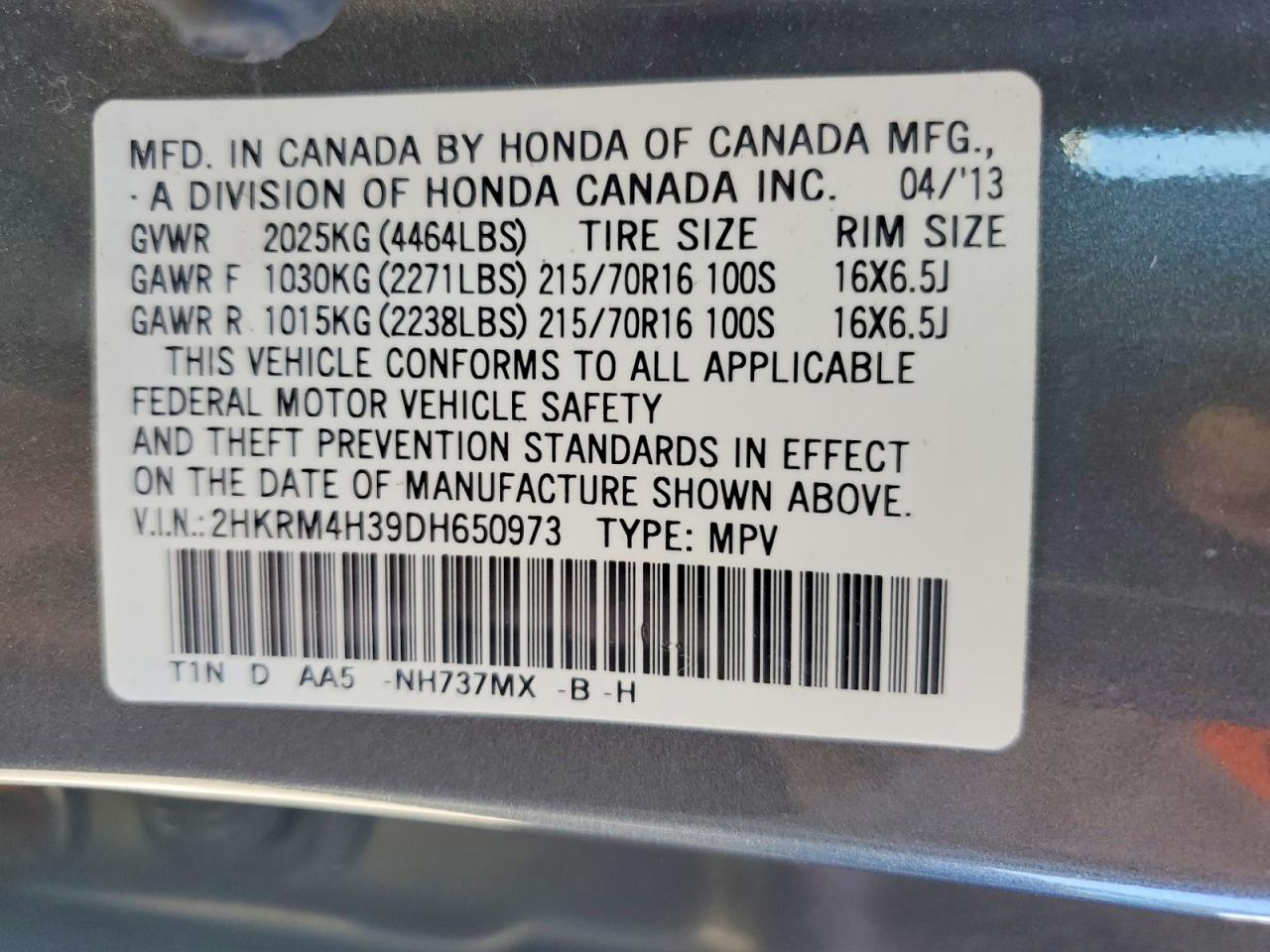 Honda Crv Lx