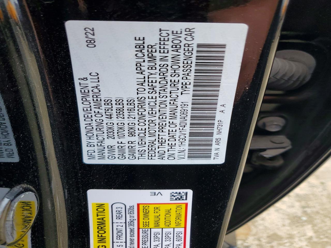 Honda Accord Sport Se
