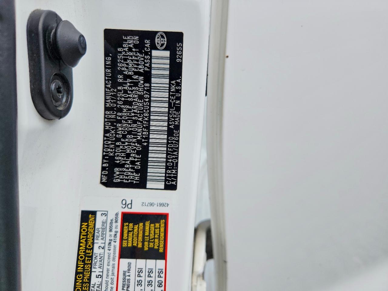 Toyota Camry Le