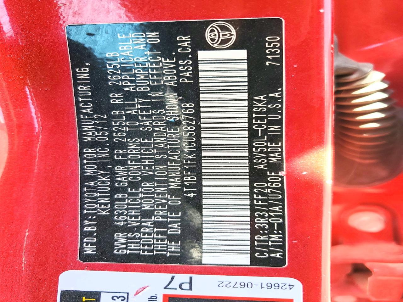 Toyota Camry Se