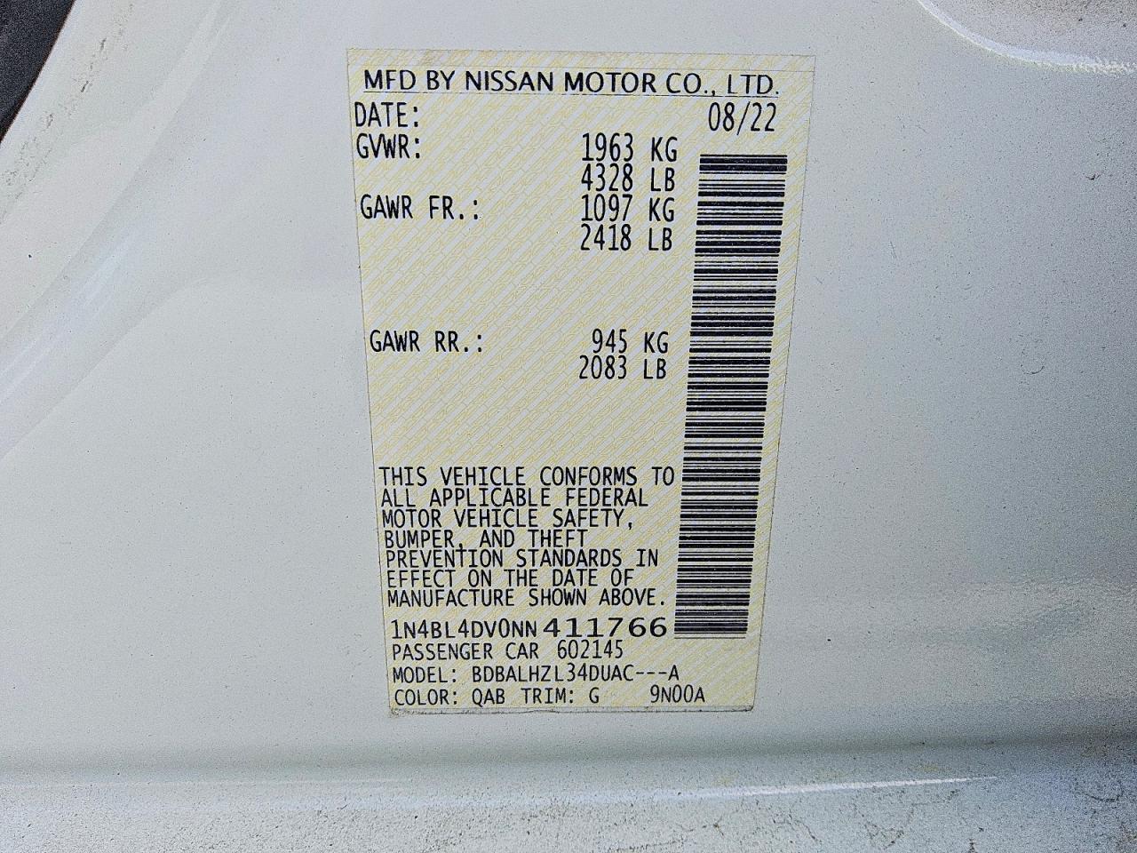 Nissan Altima Sv