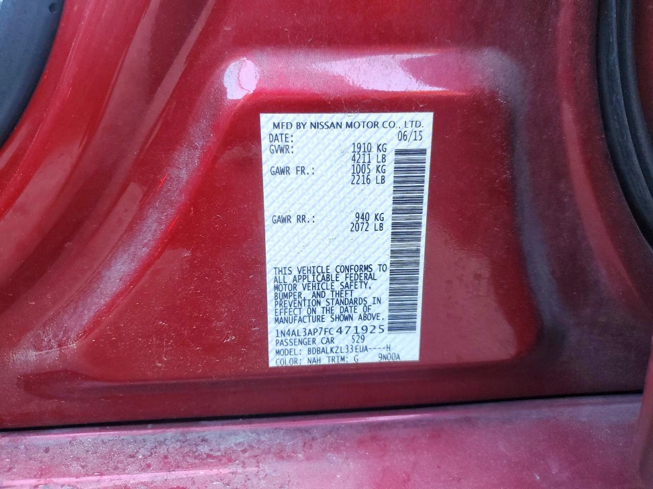 Nissan Altima 2.5 Sv