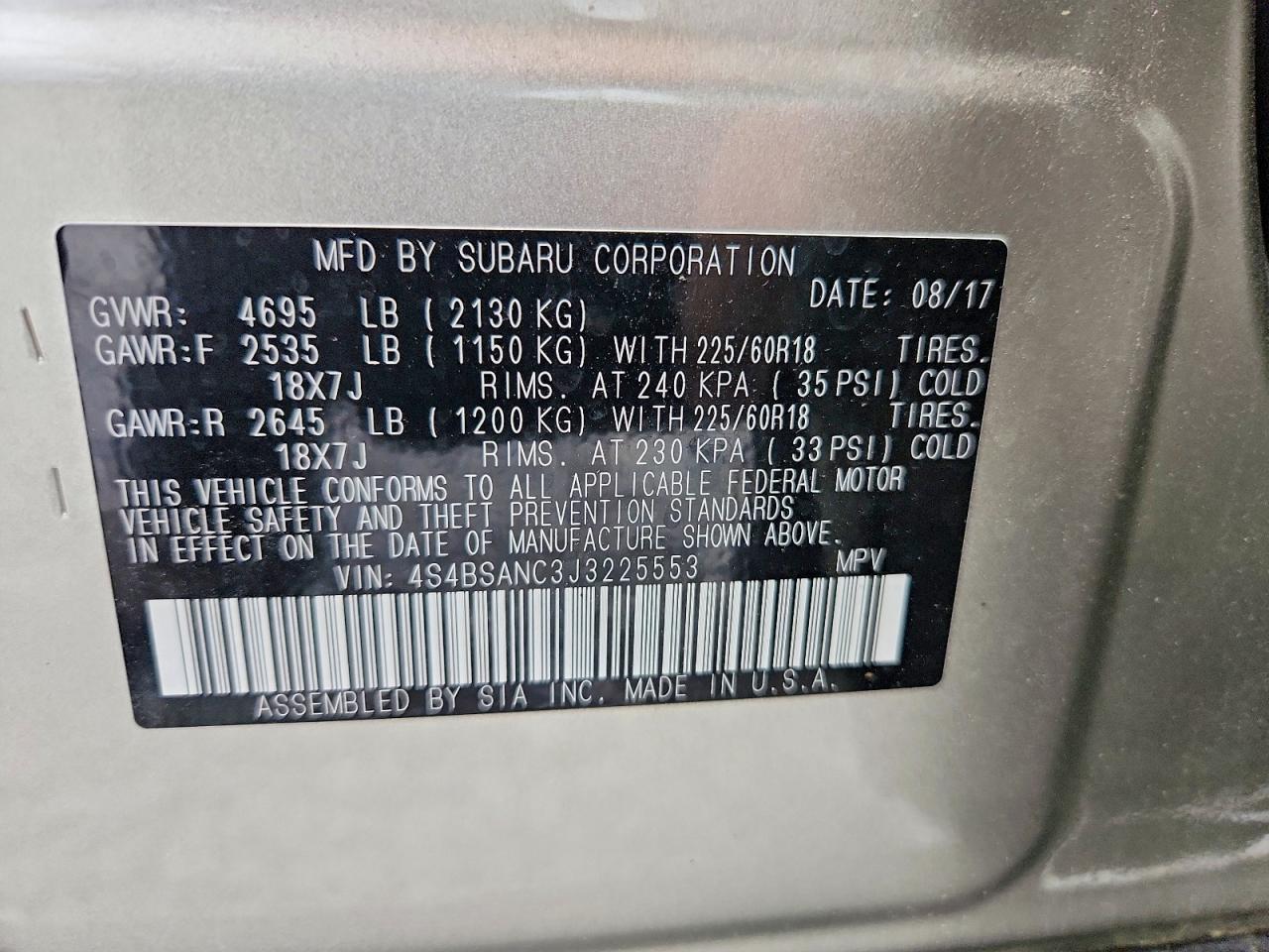 Subaru Outback 2.5i Limited