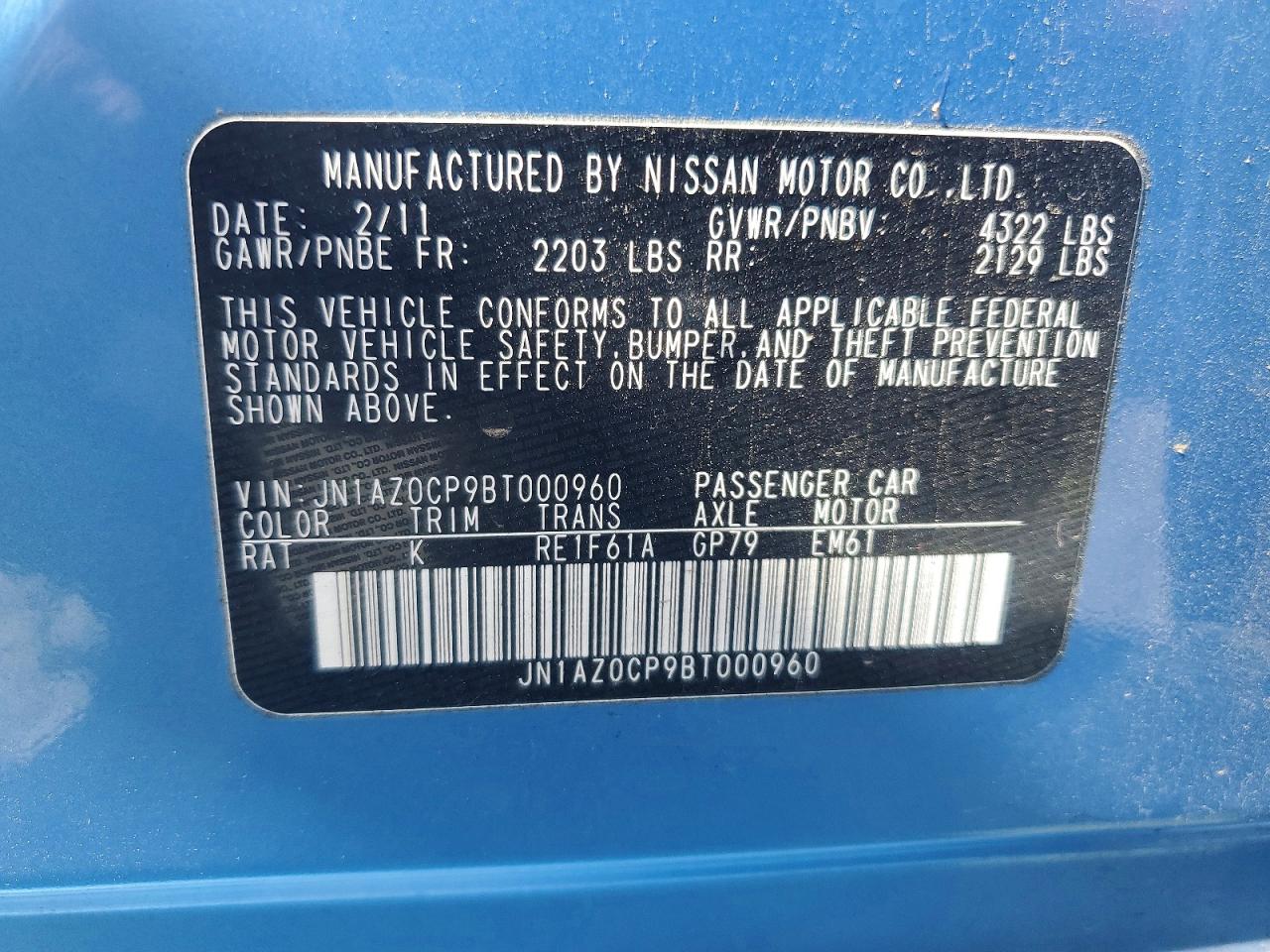 Nissan Leaf Sl 4d