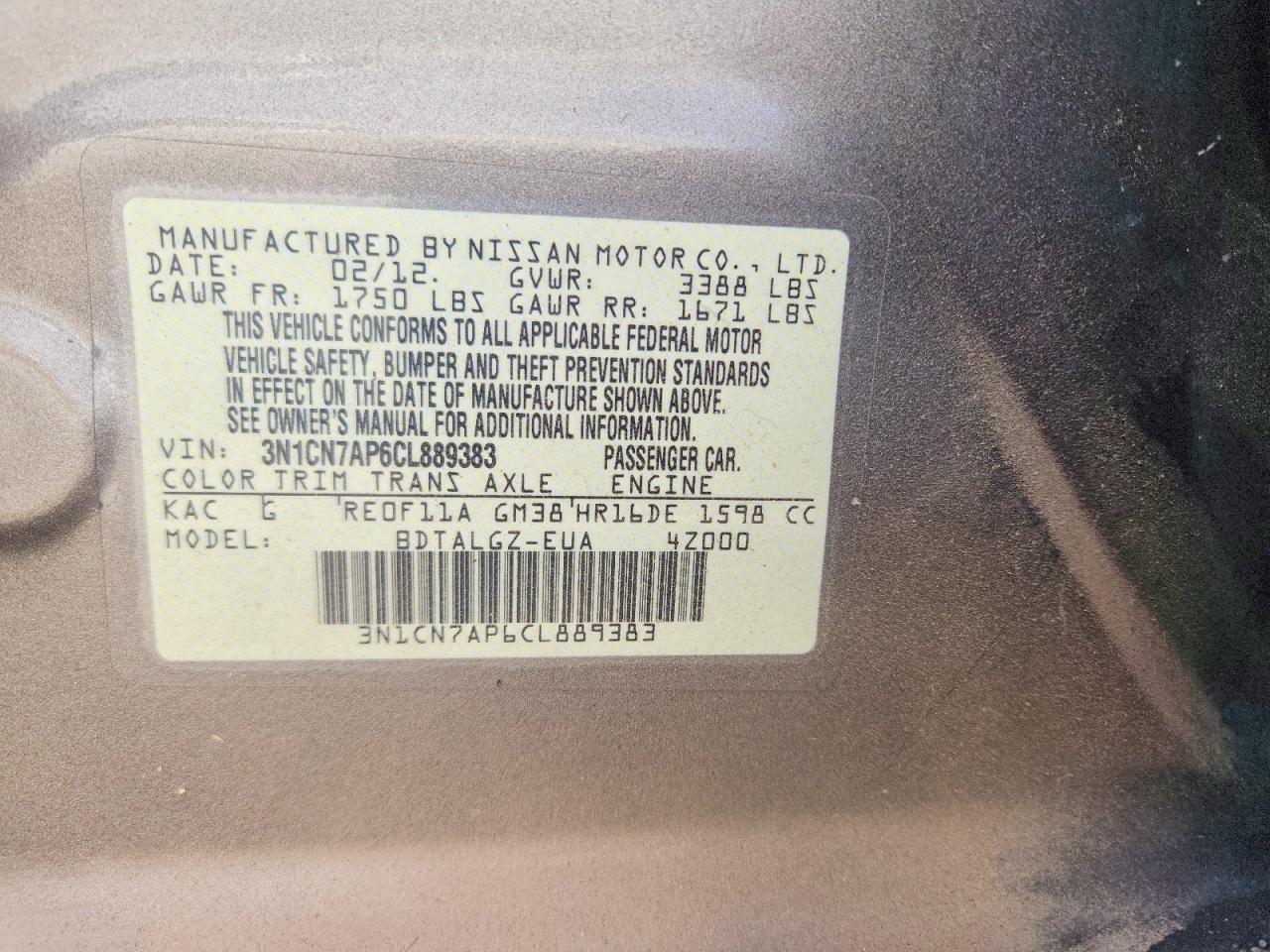 Nissan Versa 1.6 S