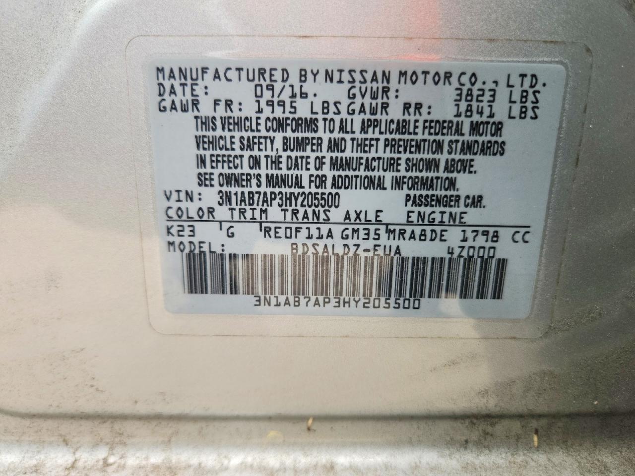 Nissan Sentra Sv