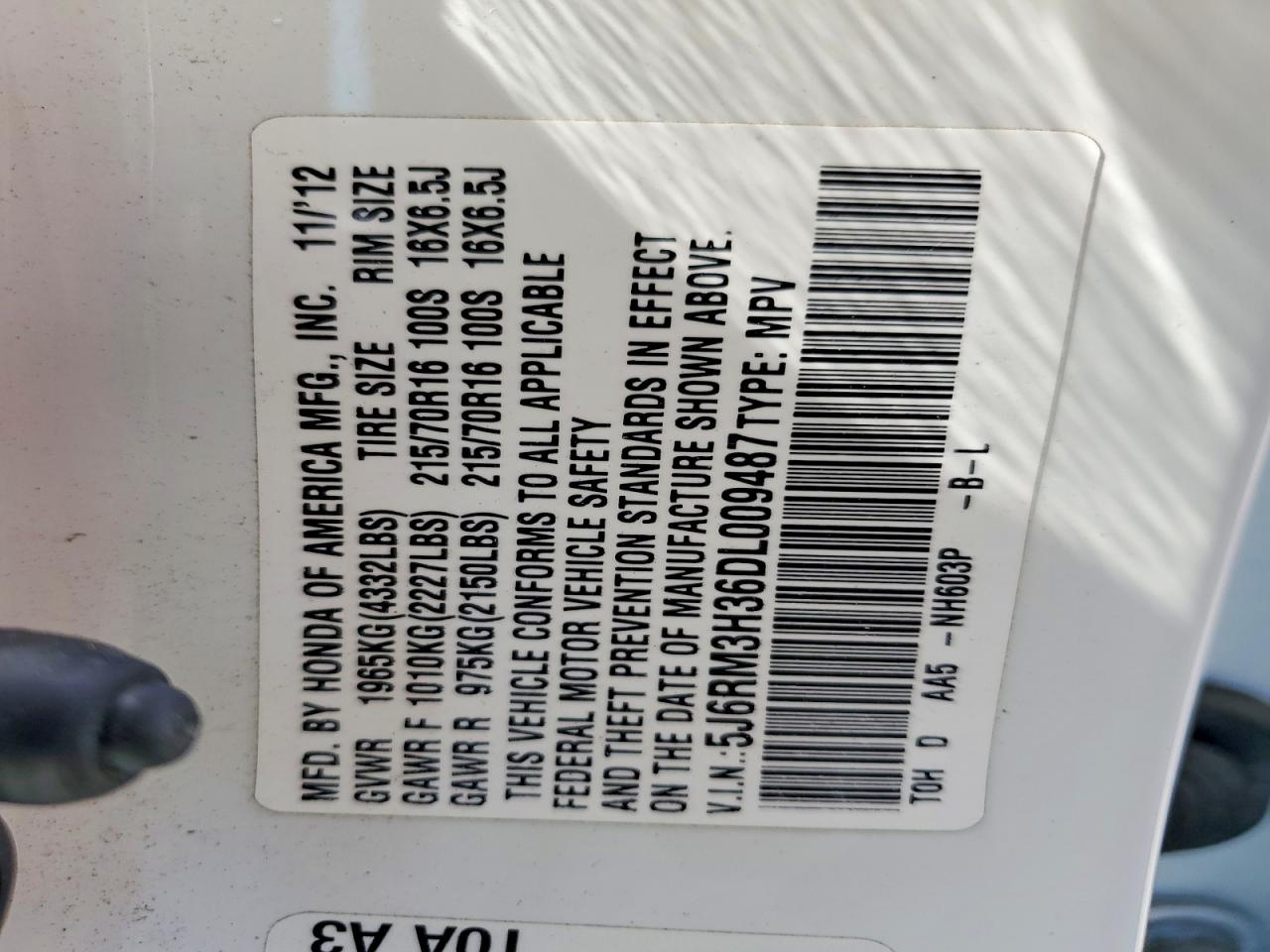 Honda Crv Lx