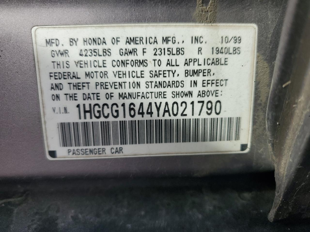 Honda Accord Lx