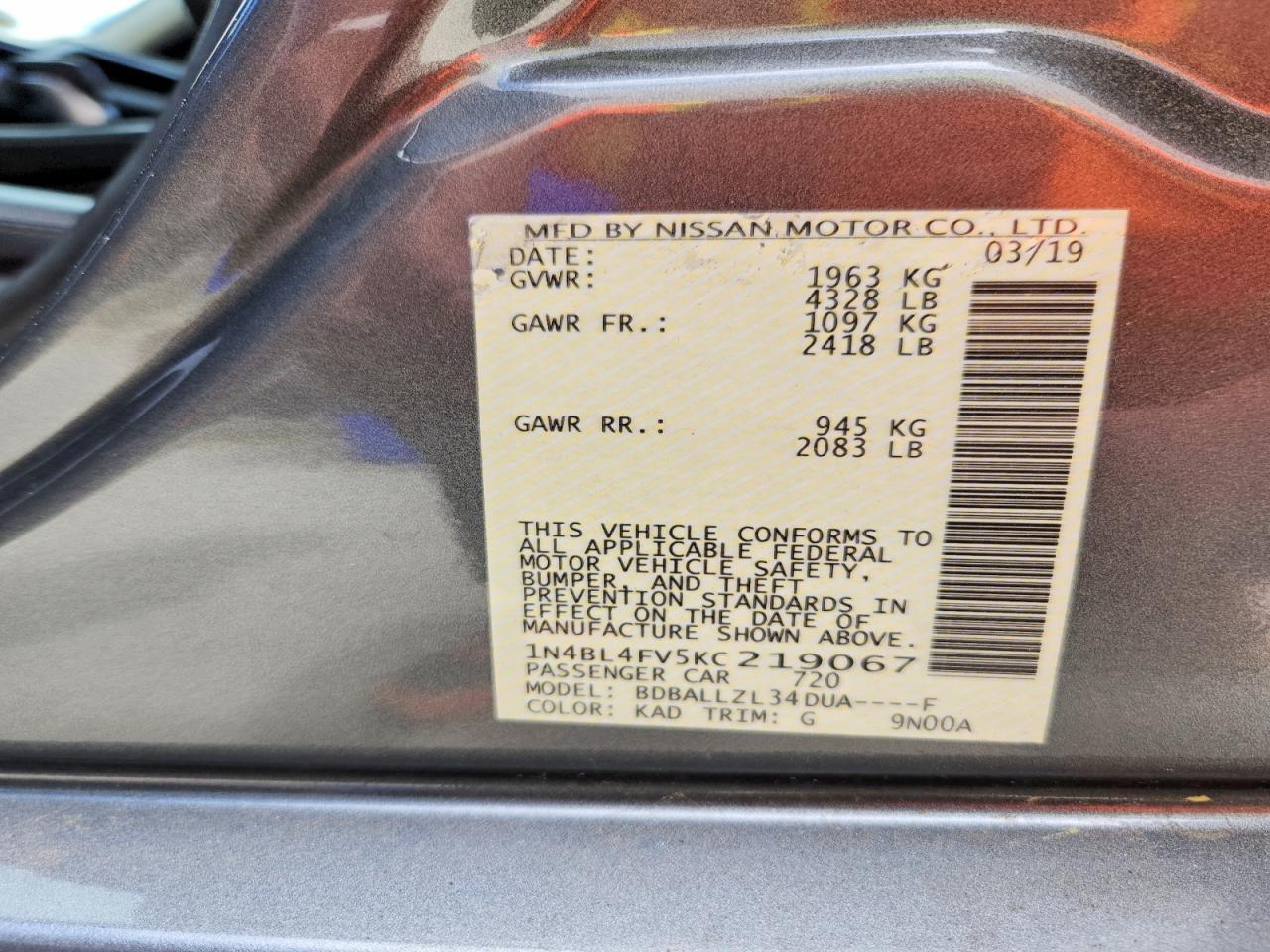 Nissan Altima Platinum