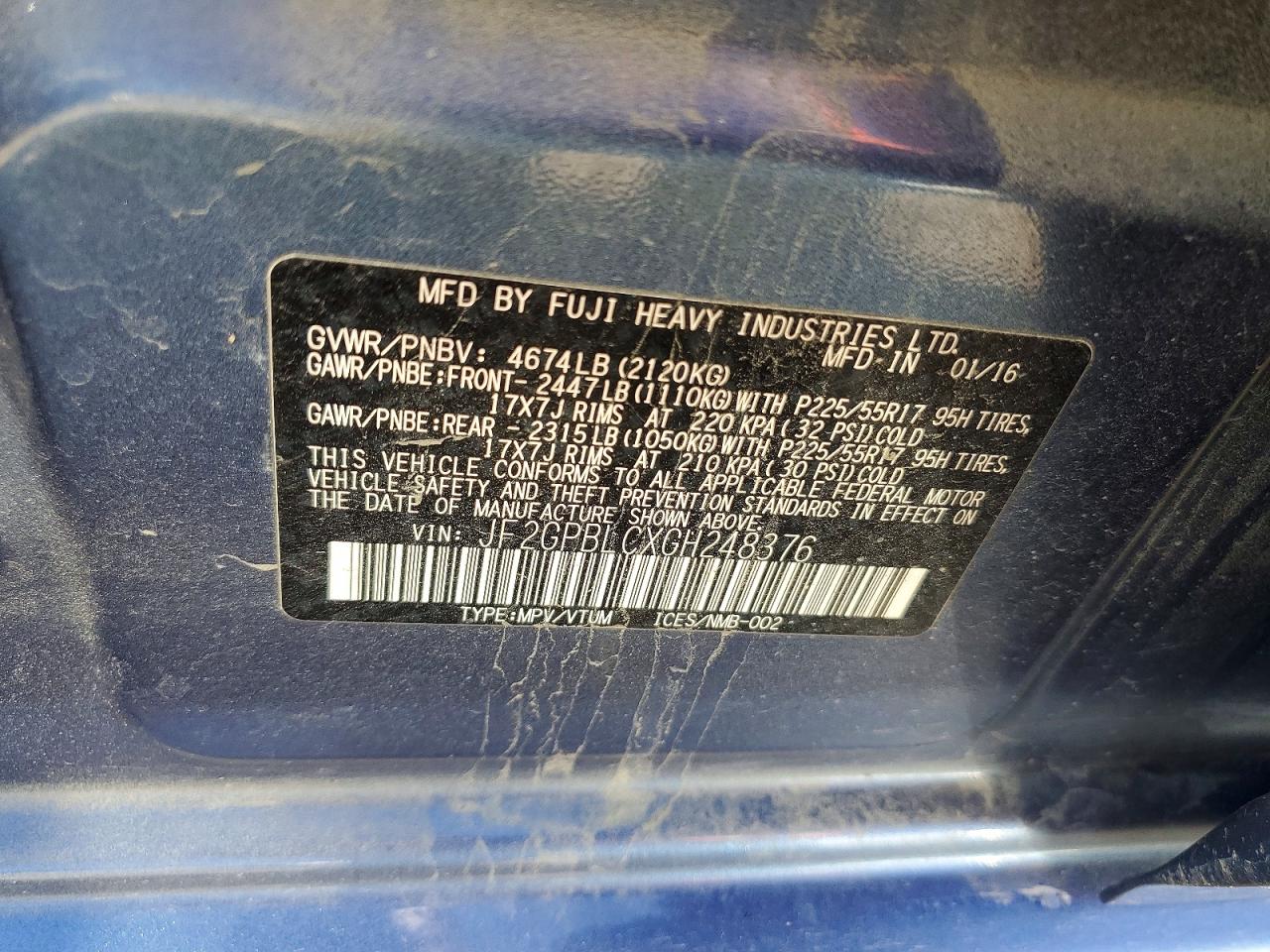 Subaru Crosstrek 2.0i Hybrid Touring