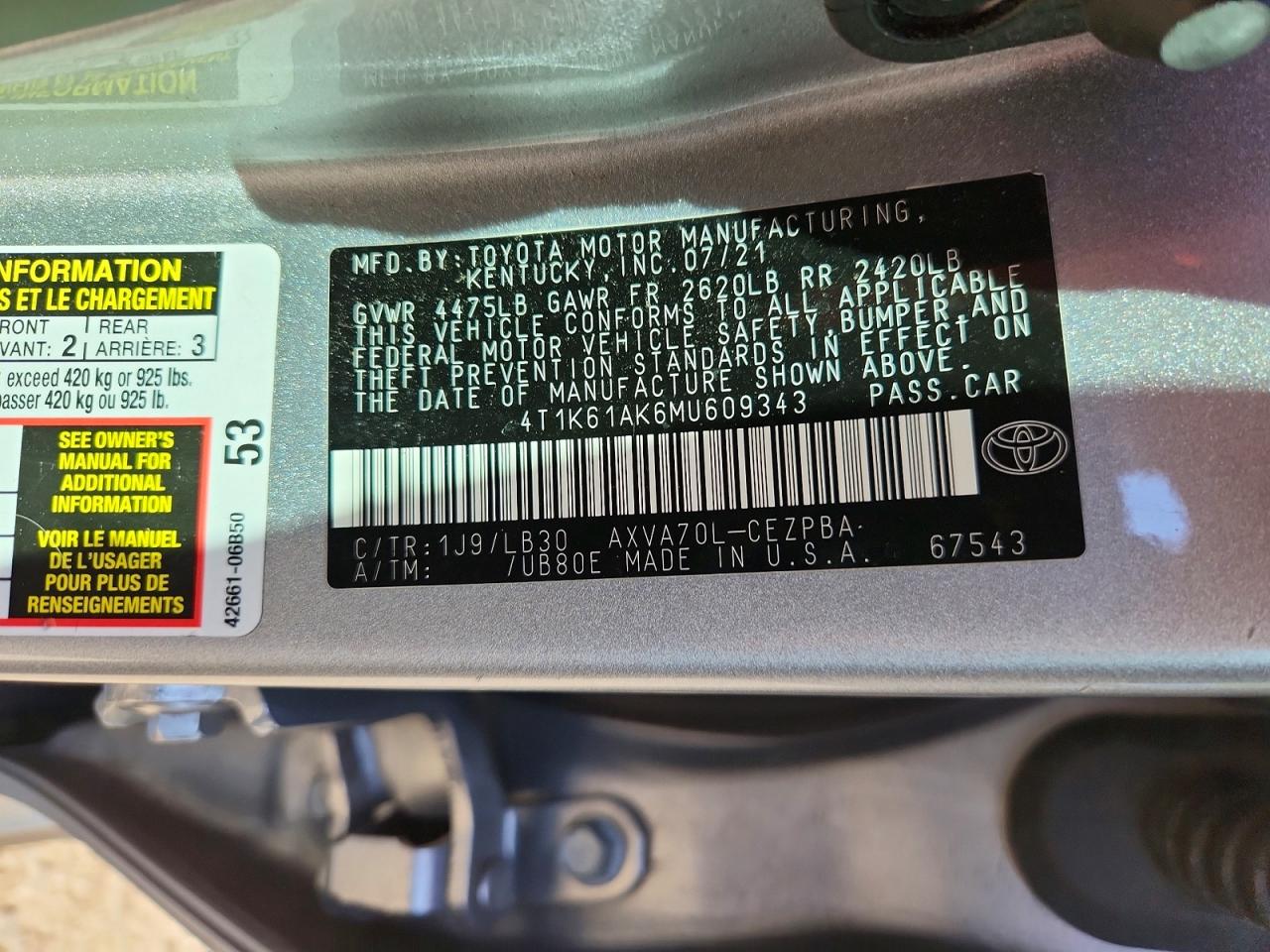 Toyota Camry Xse