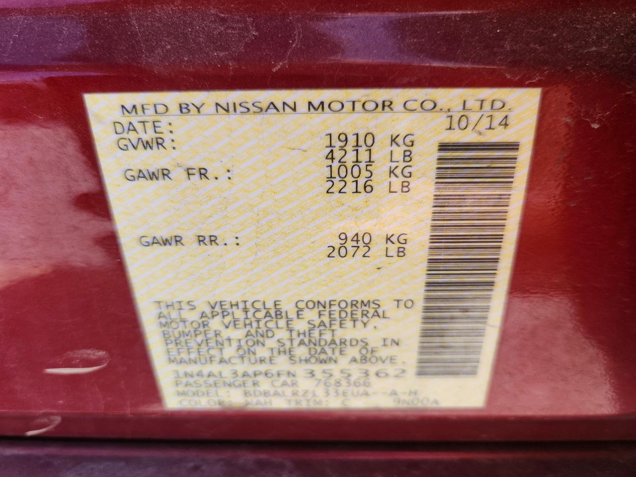 Nissan Altima 2.5 Sl