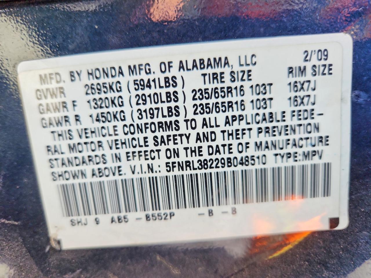 Honda Odyssey Lx