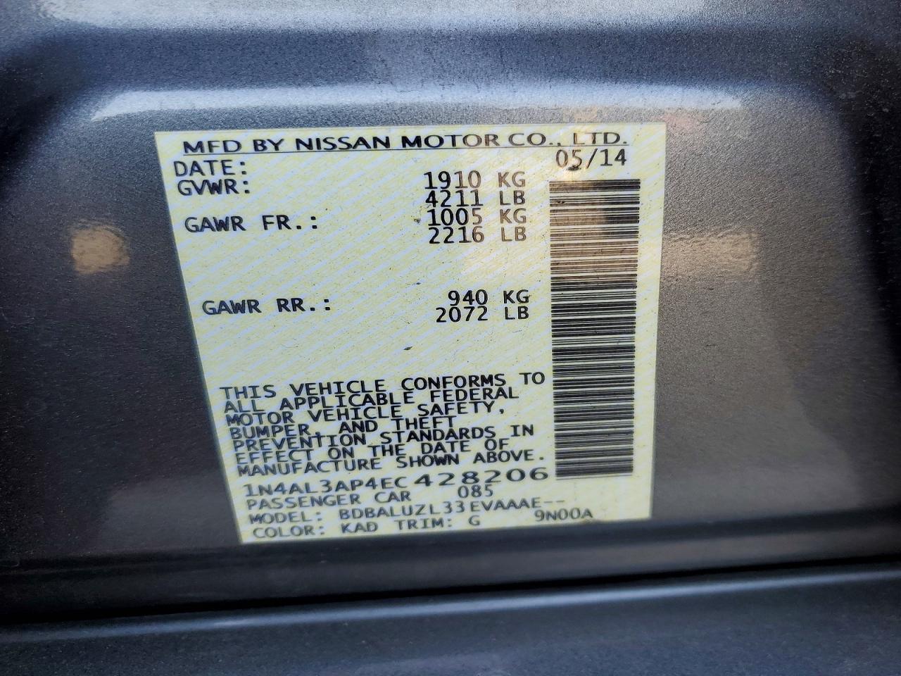 Nissan Altima 2.5 Sv