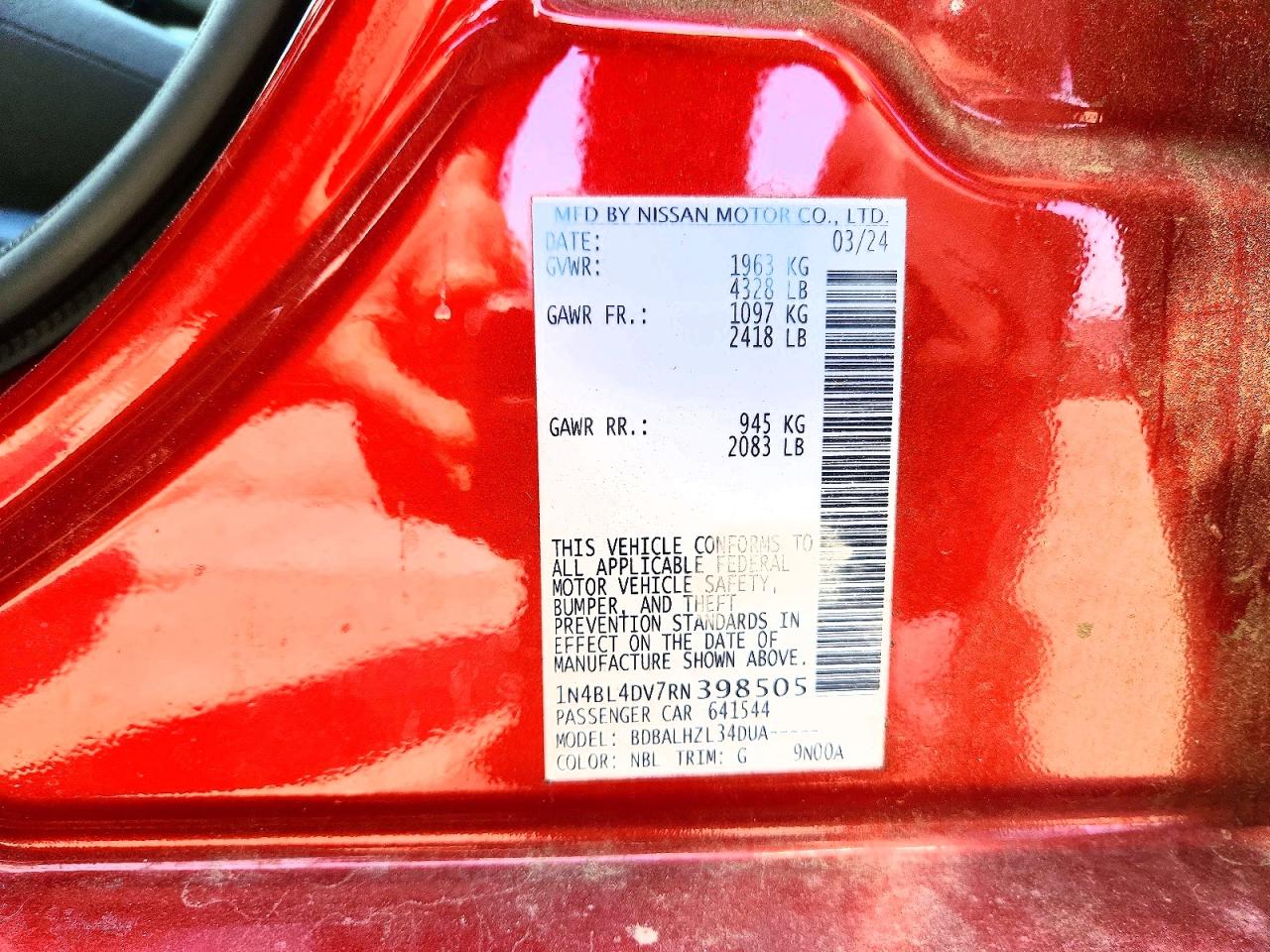 Nissan Altima Sv
