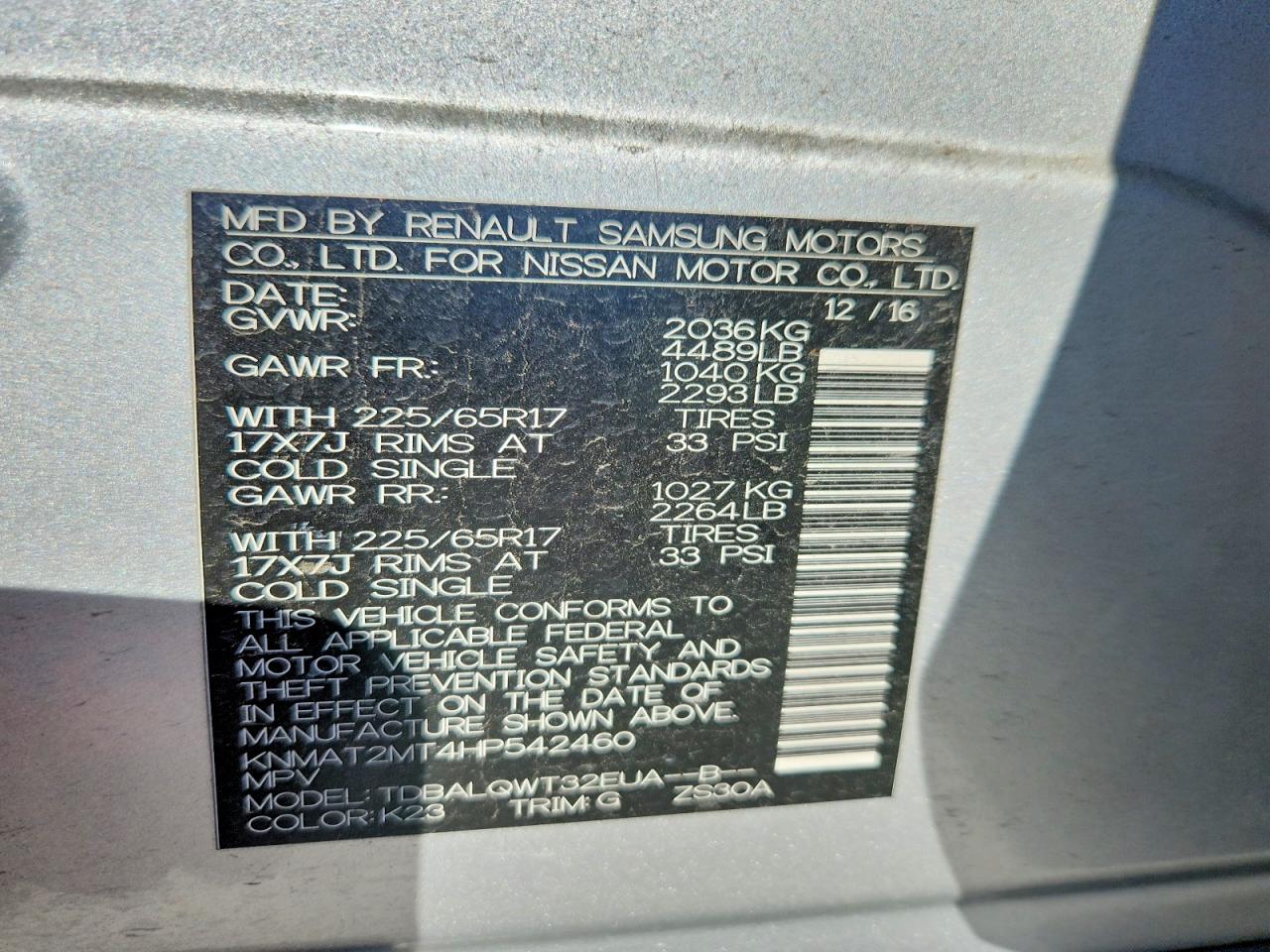 Nissan Rogue Sv