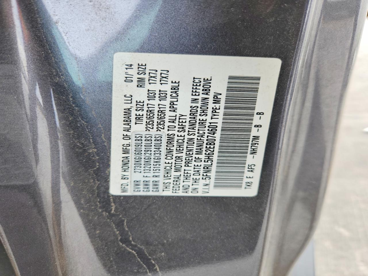 Honda Odyssey Exl