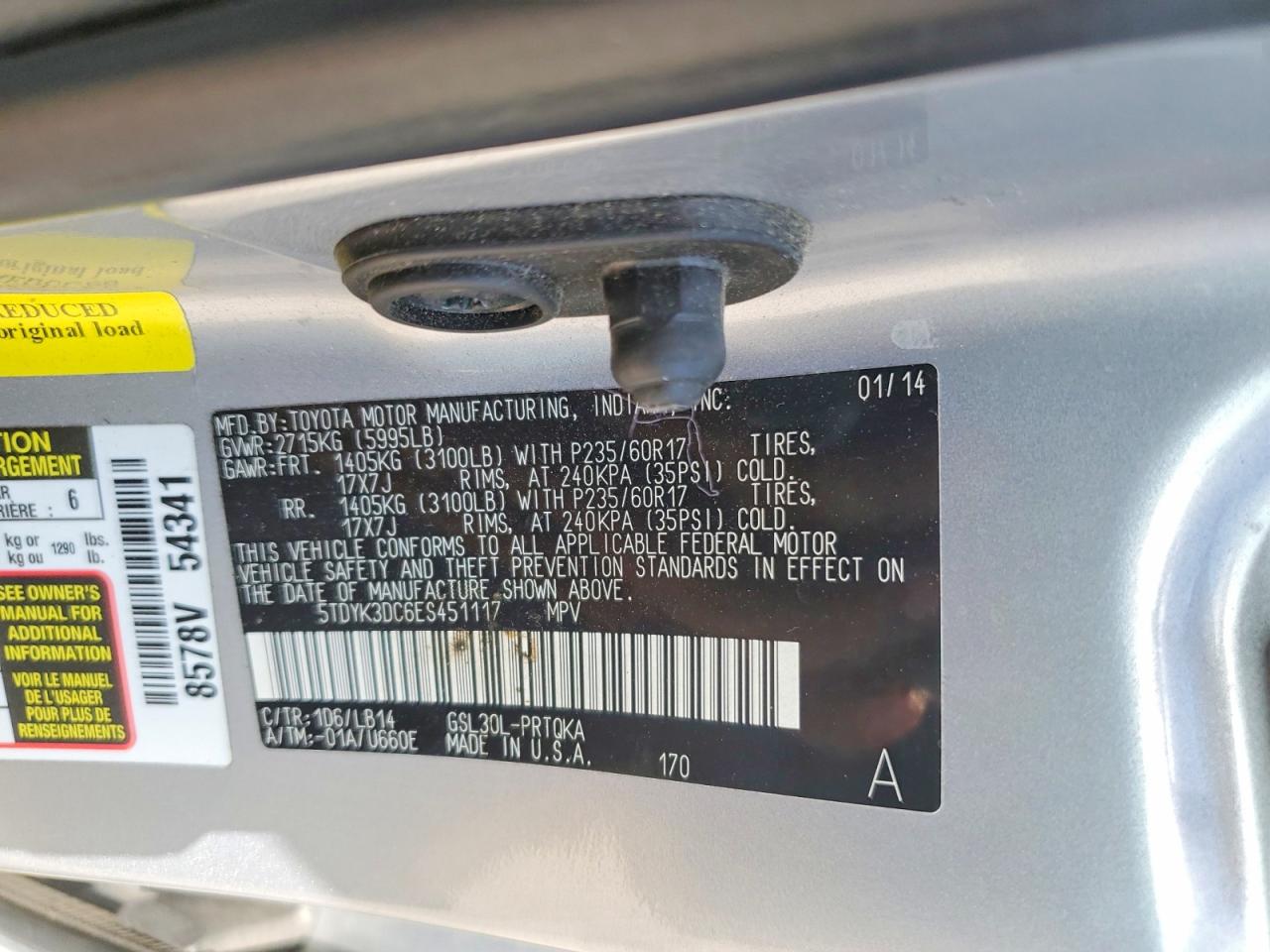 Toyota Sienna Xle 8-passenger