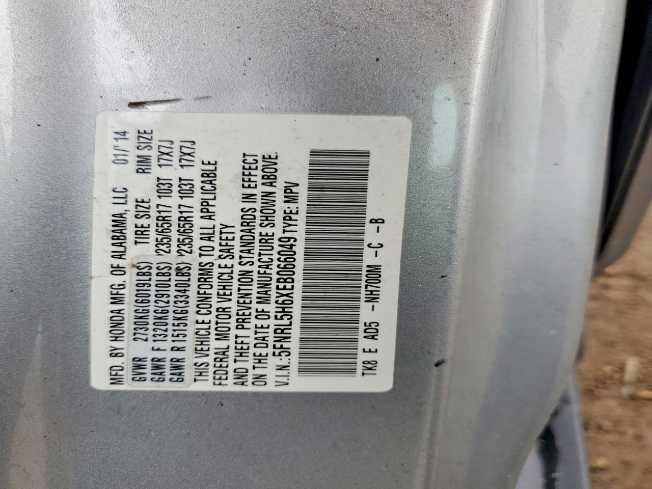 Honda Odyssey Exl