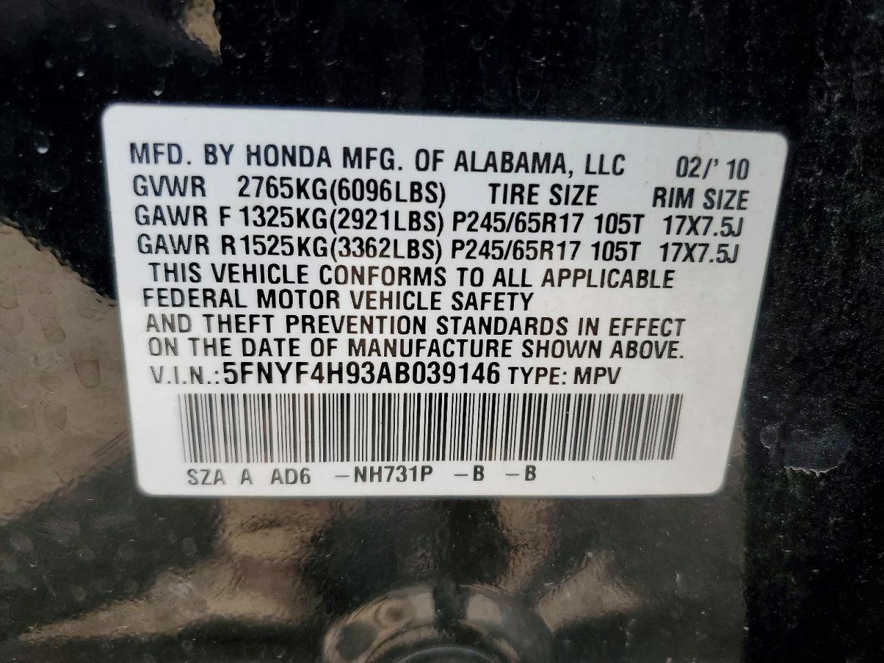 Honda Pilot Touring