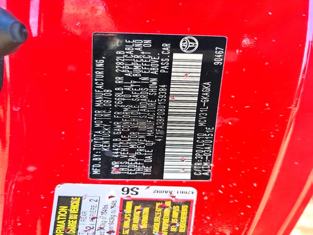Toyota Camry Sle V6
