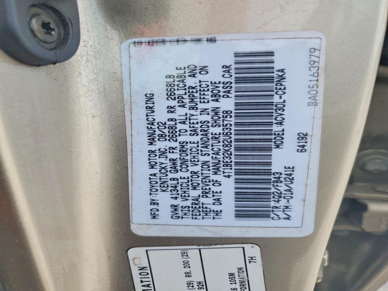 Toyota Camry Le