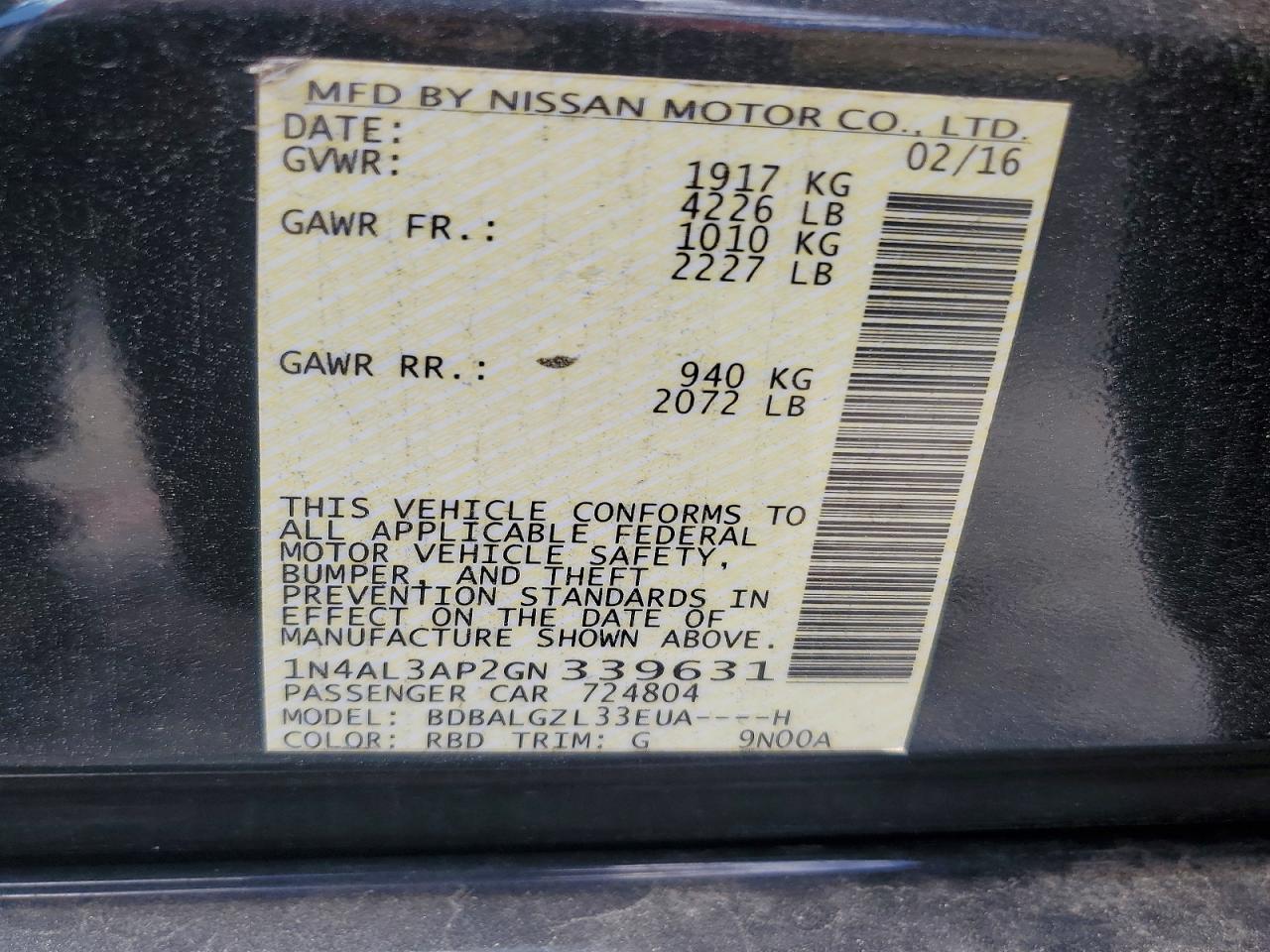 Nissan Altima 2.5 S