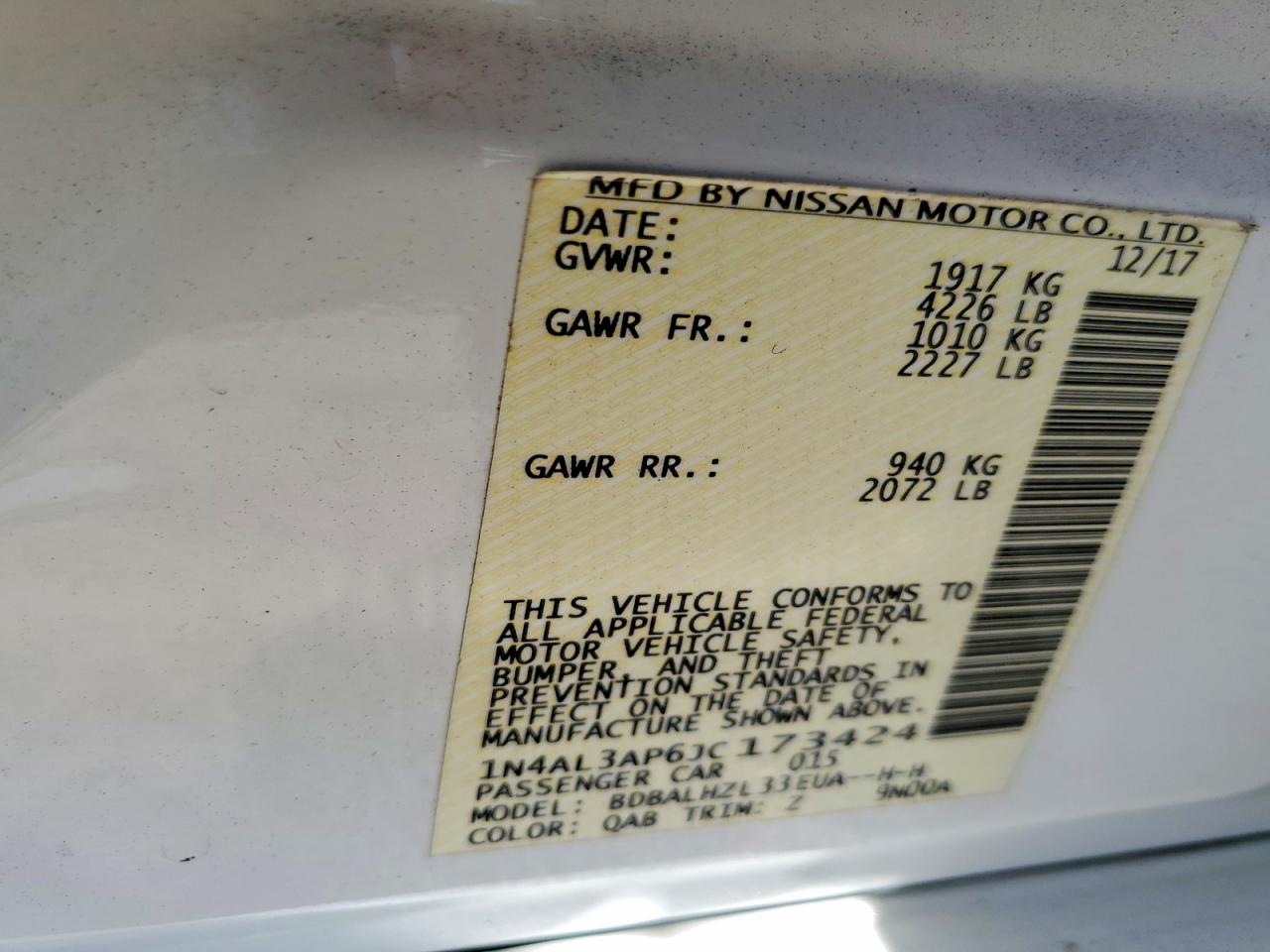 Nissan Altima 2.5 Sr
