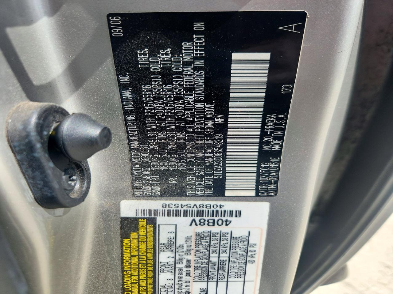Toyota Sienna Le 8 Passenger