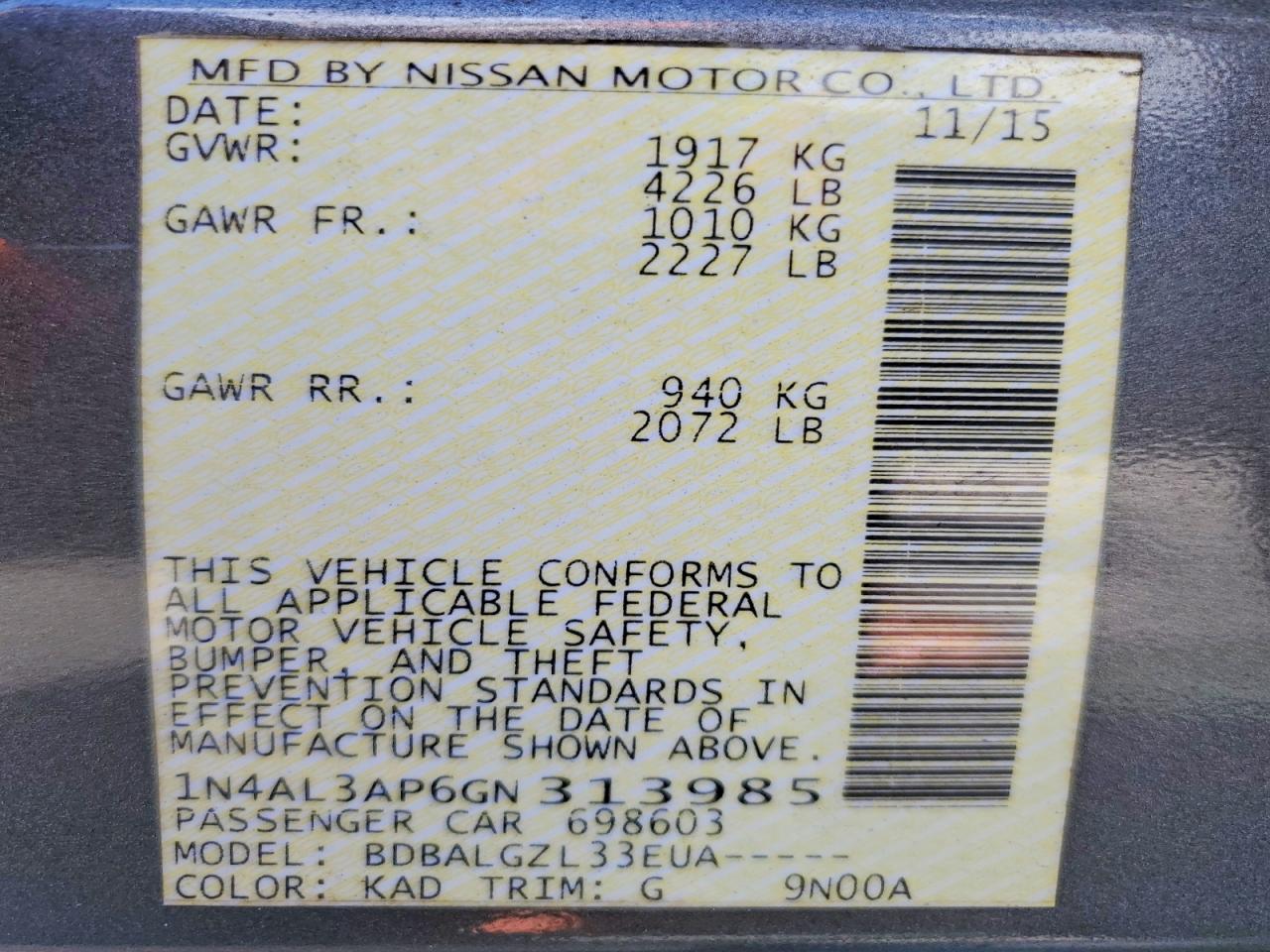 Nissan Altima 2.5 S