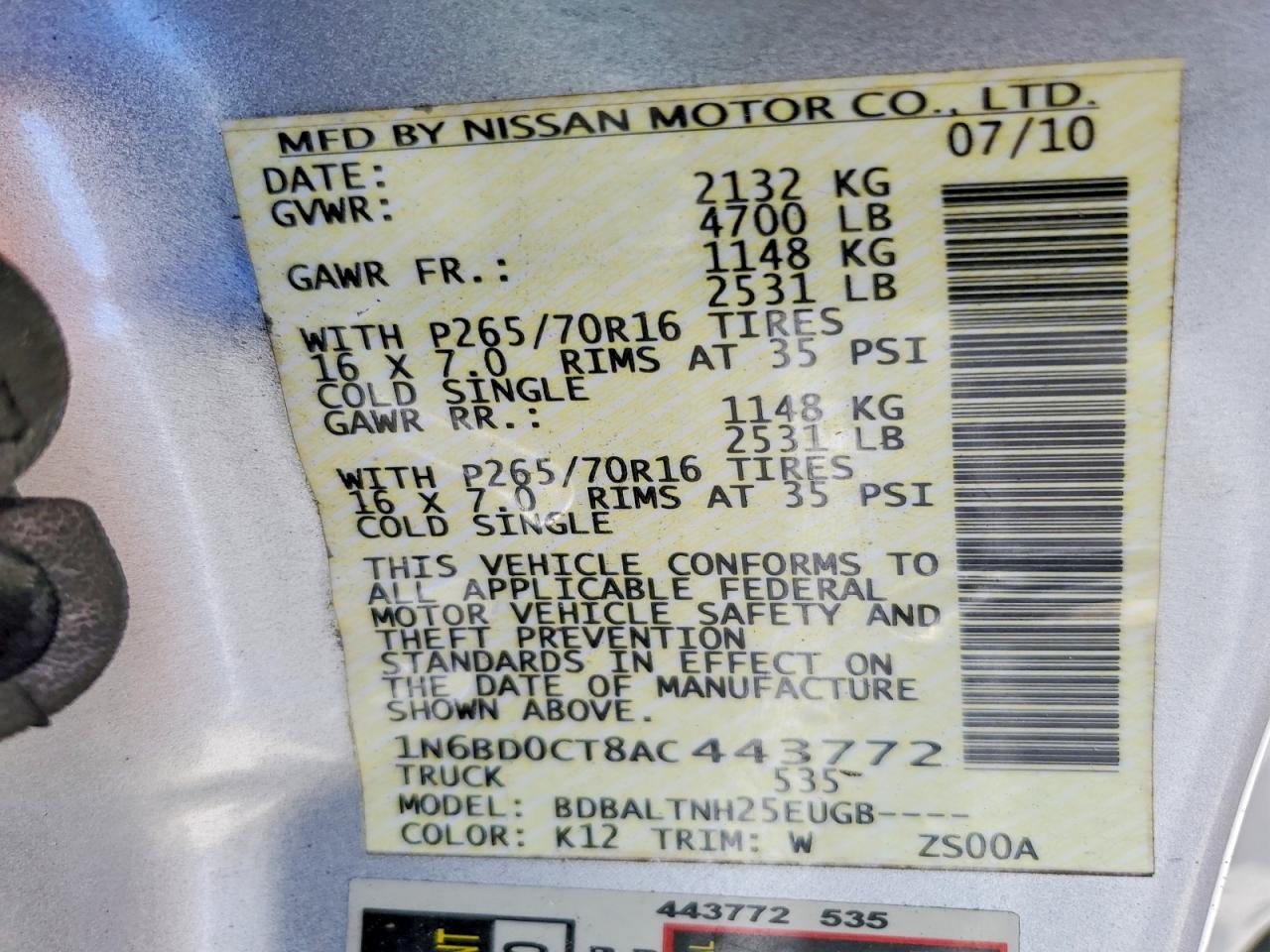 Nissan Frontier Xe