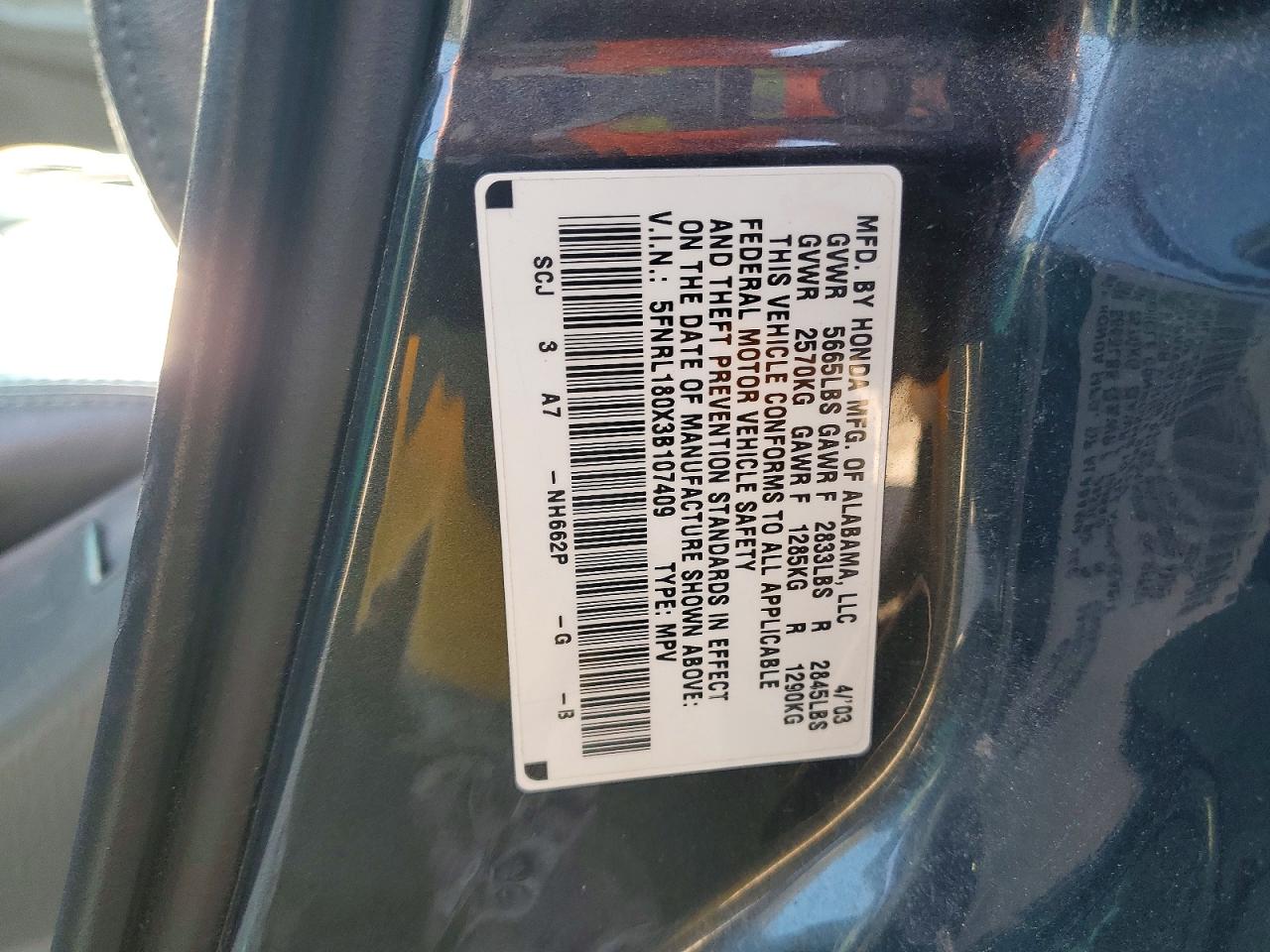 Honda Odyssey Exl