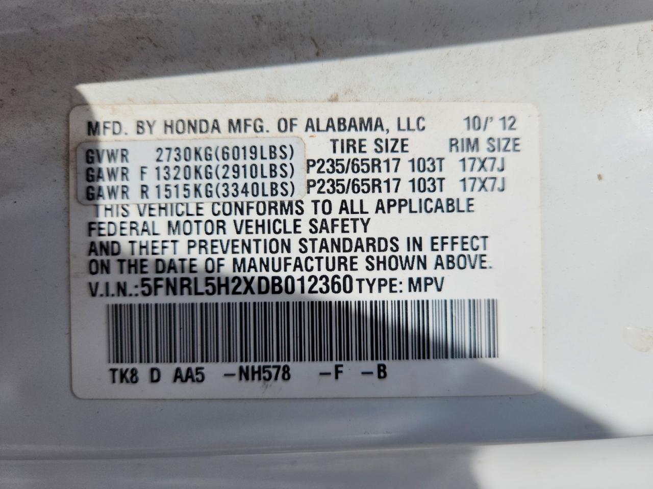 Honda Odyssey Lx