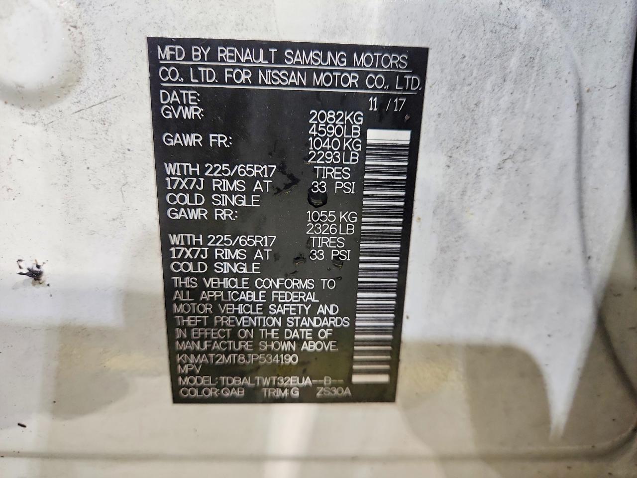 Nissan Rogue Sv