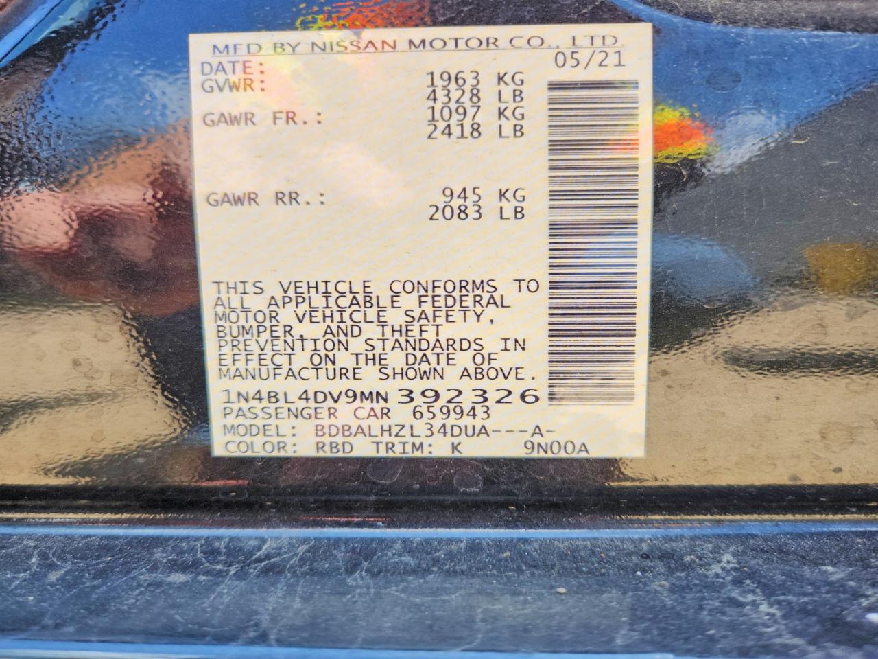 Nissan Altima Sv