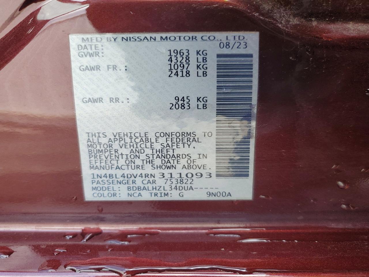 Nissan Altima Sv