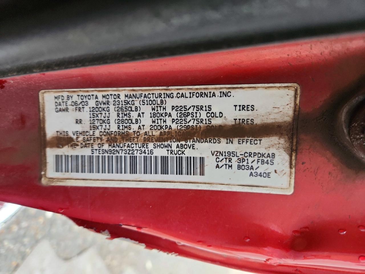 Toyota Tacoma Xtracab Prerunner
